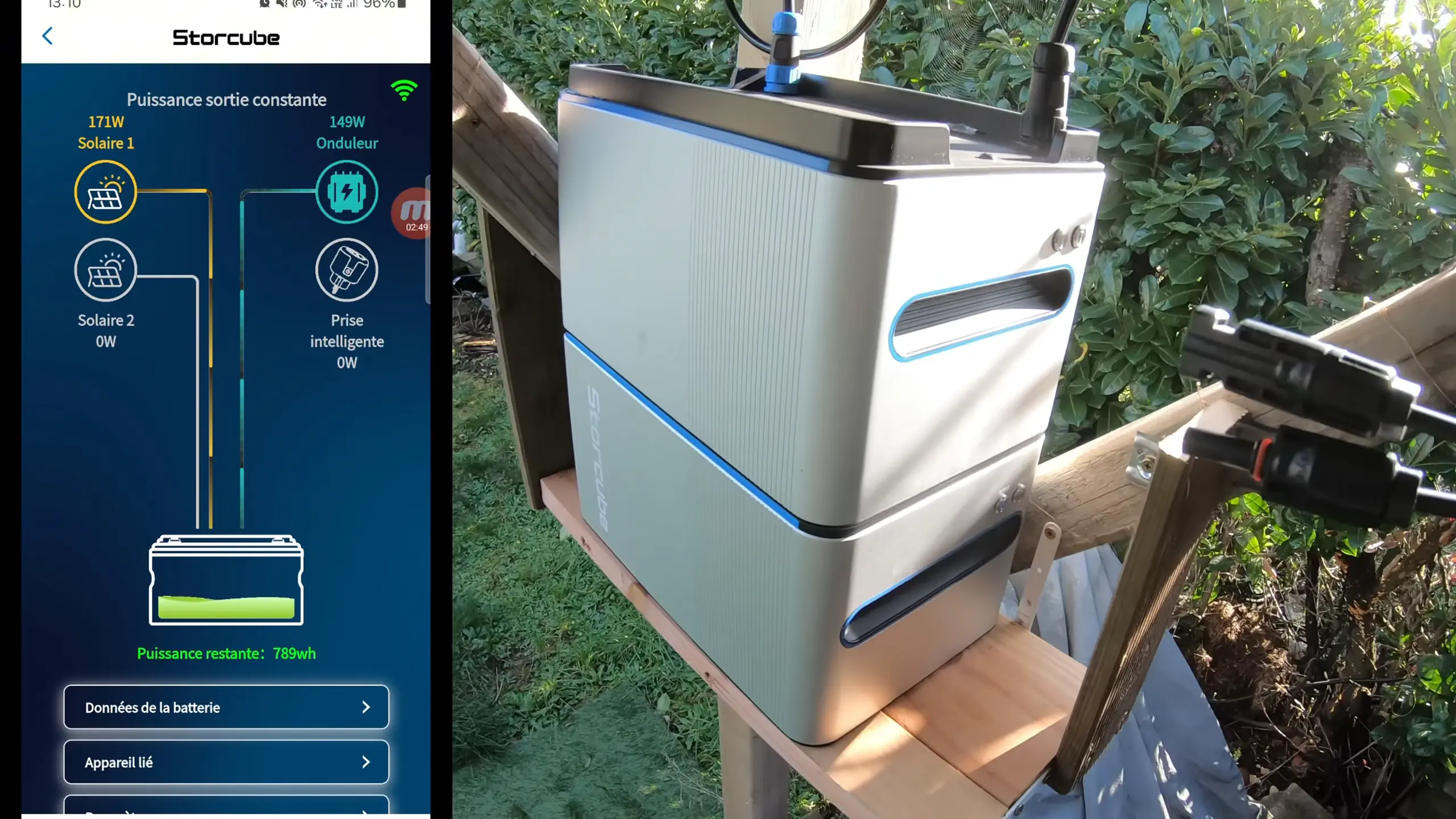 Installation du storcube sous ma pergola Solaire